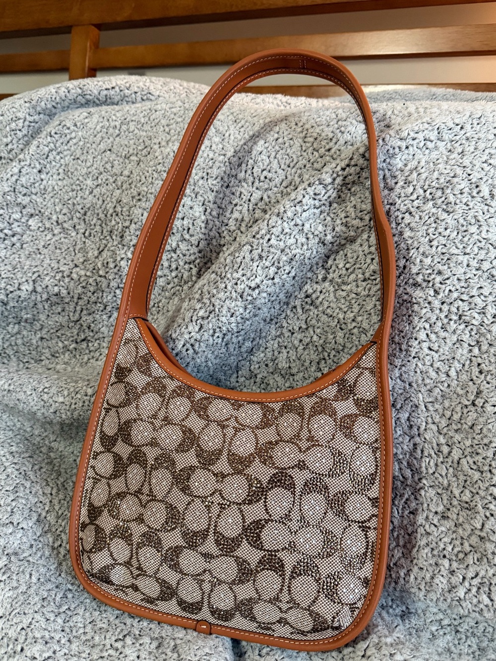 Coach Crystal Signature Jacquard Curve Zip Bag – Limited Edition 1997